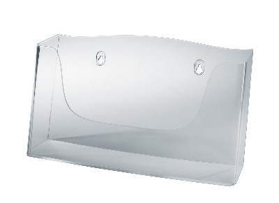 Sigel LH118 Modisch Wand-Prospekthalter acryl - 1 Fach, glasklar, für A4 quer