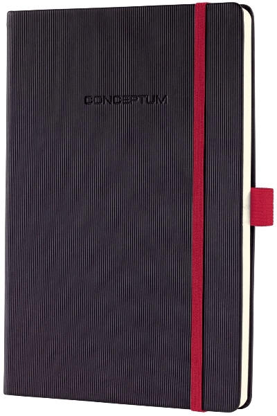 Sigel Modisch Notizbuch CONCEPTUM® Red Edition - ca. A5, kariert, schwarz