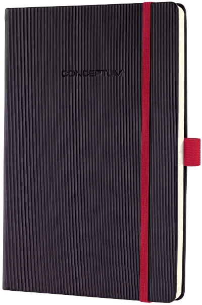 Sigel Modisch Notizbuch CONCEPTUM® Red Edition - ca. A5, liniert, schwarz