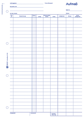 Avery Zweckform Aufmaßbuch A4 1318