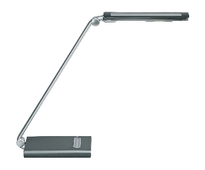 Maul Tischleuchte MAULpure - ca. 9 Watt, silber, LED-Leuchte Standfuß, Aluminium