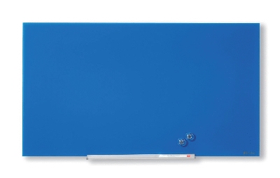 nobo® Glas-Magnetboard Diamond - 68 x 38 cm, blau