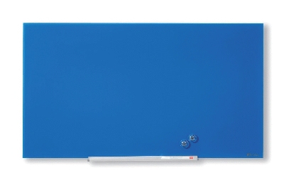 nobo® Glas-Magnetboard Diamond - 188 x 106 cm, blau