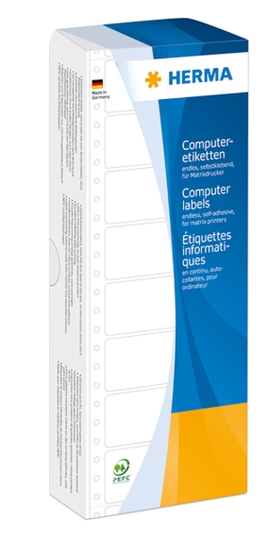 Computeretiketten gelb 101,6x48,4 mm Papier matt 2000 St.