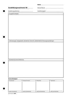 RNK Ausbildungsnachweis A4 Block für alle Berufe