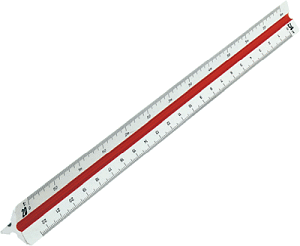 Rumold 160/1/30 Dreikantmaßstab Archteikt1 30cm