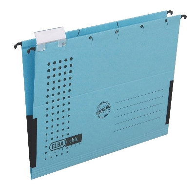 Elba Hängetasche chic ULTIMATE® - Karton (RC), 730 g/qm, A4, blau