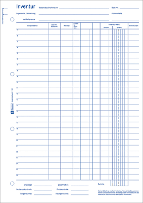 Zweckform Inventurbuch