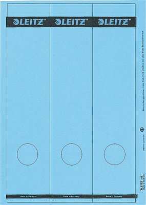 LEITZ 1687-00-35 Rückenschilder 1687 blau VE75