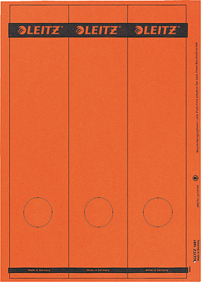 LEITZ 1687-00-25 Rückenschilder 1687 rot VE75