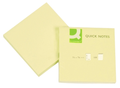 Q-Connect Haftnotizen - gelb - 76 x 76 mm