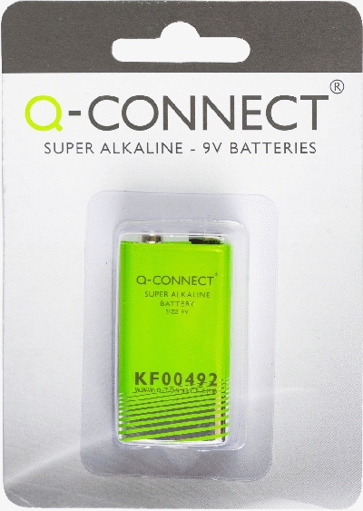 Q-Connect Super Alkaline Batterien - E-Block, 9,0 V