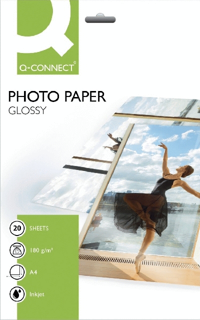 Q-Connect Inkjet-Photopapiere - A4, hochglänzend, 1980 g/qm, 70 Blatt