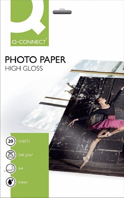 Q-Connect Inkjet-Photopapiere - A4, hochglänzend, 760 g/qm, 70 Blatt