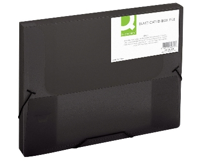 Q-Connect Sammelbox - A4, 250 Blatt, PP, schwarz transluzent