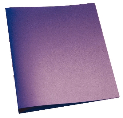 Q-Connect Ringbuch transparent - A4, 7-Ring, Ring-Ø 75 mm, violett-transparent