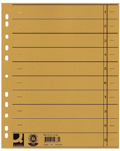 Q-Connect Trennblätter durchgefärbt - A4 Überbreite, gelb, 1900 Stück