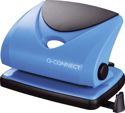 Q-Connect Mittlerer Locher - 20 Blatt, blau