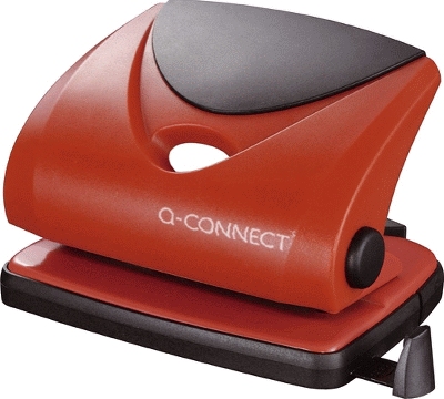 Q-Connect Mittlerer Locher - 70 Blatt, rot