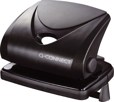 Q-Connect Mittlerer Locher - 70 Blatt, schwarz