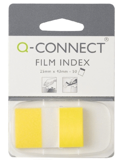 Q-Connect Index - 25 x 43 mm, gelb