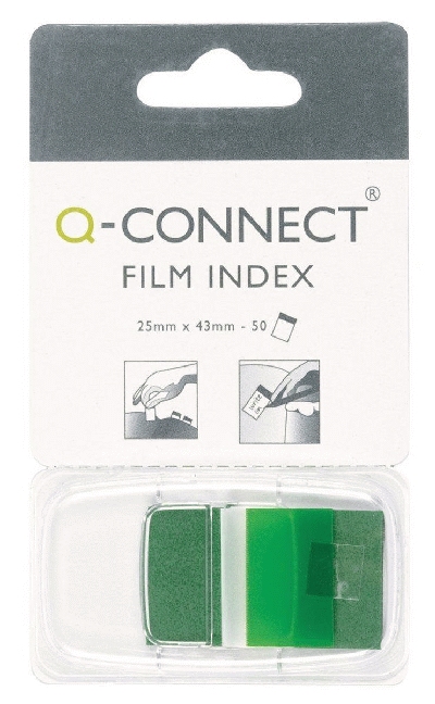 Q-Connect Index - 25 x 43 mm, grün