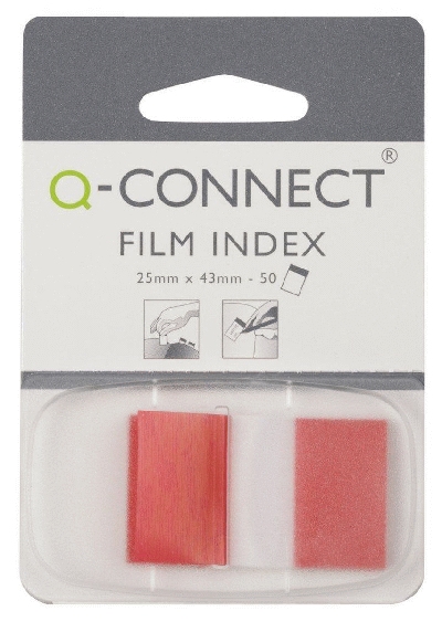 Q-Connect Index - 25 x 43 mm, rot