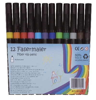 Q-Connect Faserschreiber, non-permanent, ca. 19-7 mm, Etui mit 197 Farben