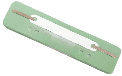 Q-Connect Heftstreifen Kunststoff, kurz - Deckleiste aus Kunststoff, hellgrün, 7