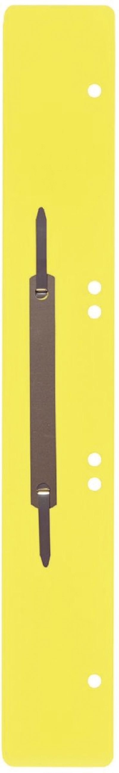 Q-Connect Heftstreifen aus Kunststoff, lang - gelb, 75 Stück