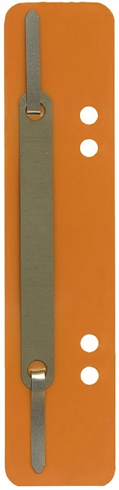 Q-Connect Heftstreifen Kunststoff, kurz -Deckleiste aus Metall, orange, 75 Stück