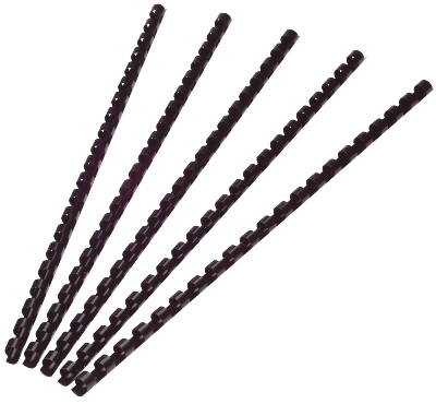 Q-Connect Plastik-Binderücken, 8 mm, für 45 Blatt, schwarz, 1900 Stück