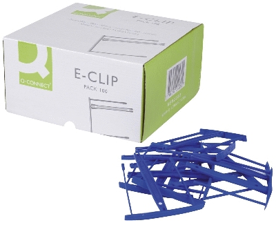 Q-Connect E-Clip Archivbinder - 8 cm, 1900 Stück, blau