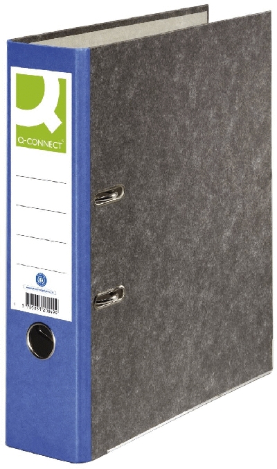 Q-Connect® Wolkenmarmor-Ordner - A4, 80 mm, blau