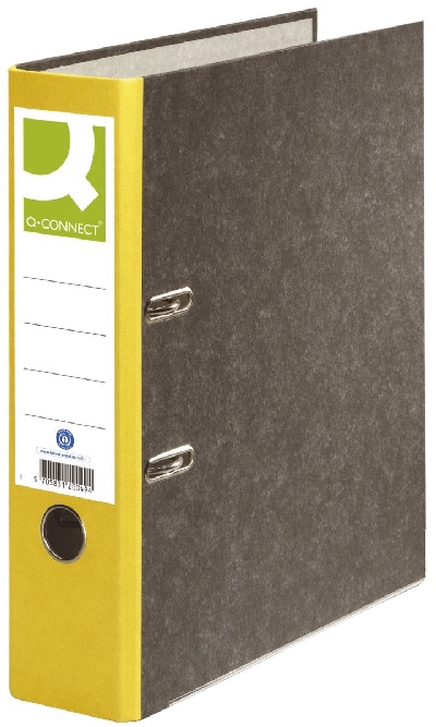 Q-Connect® Wolkenmarmor-Ordner - A4, 80 mm, gelb