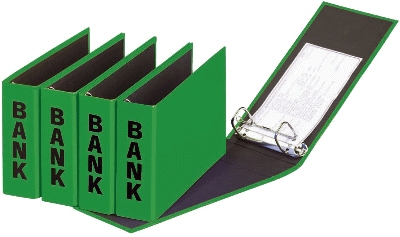 Pagna® Bankordner Color-Einband - A5 , 50 mm, Color Einband, grün