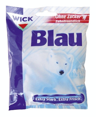 Wick Blau Wick Blau Halsbonbons -72 g