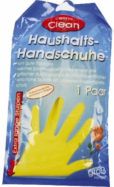 Clean 60568 Latex Gummihandschuhe - Größe L, Pack mit 1 Paar, farbig sortiert