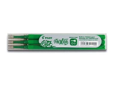Pilot Tintenrollermine für FriXion Point - 0,3 mm, grün, VE 3 im Etui