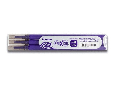 Pilot Tintenrollermine für FriXion Point - 0,3 mm, violett, 3St im Etui