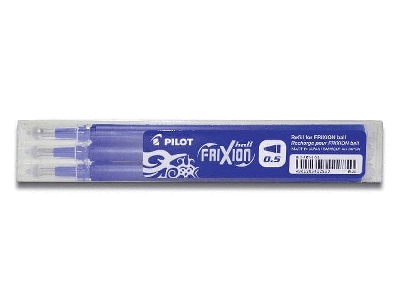 Pilot Tintenrollermine für FriXion Clicker - 0,3 mm, blau, 3er Set