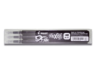 Pilot Tintenrollermine für FriXion Clicker - 0,3 mm, schwarz, 3er Set