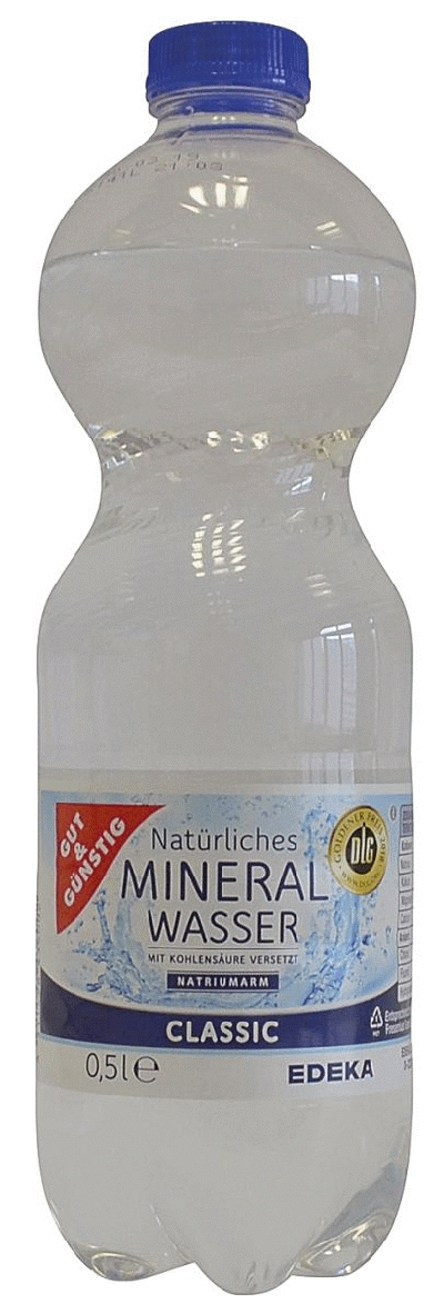 Gut & Günstig Mineralwasser mit Kohlensäure - 500 ml