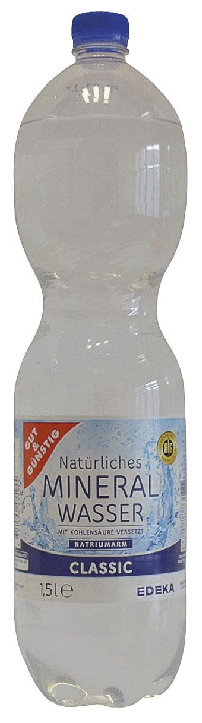 Gut & Günstig Mineralwasser mit Kohlensäure - 1.500 ml VE6