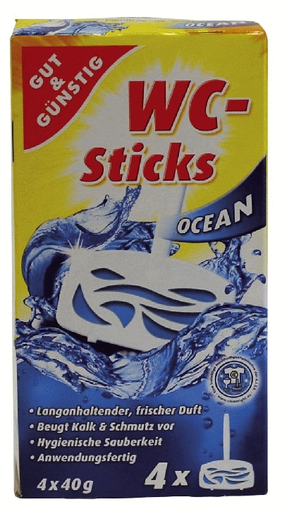 Gut & Günstig WC Stein - Ocean, 4x 40 g