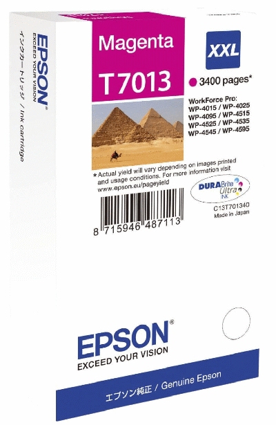 Original Epson Tintenpatrone magenta XXL (C193T7019340190,T7019340,T70193,T7019340190)