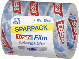 tesa 57790-00000-00 Klebefilm 10m x 15 mm kristall-klar VE3