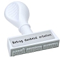 WEDO® Stempel Text Betrag dankend erhalten - Abdruck 45 mm