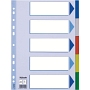 Esselte Register - blanko, A4, PP, 5-teilig + Deckblatt, farbig