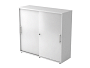 Schiebetürenschrank 120x40x109cm weiß mit Schloß